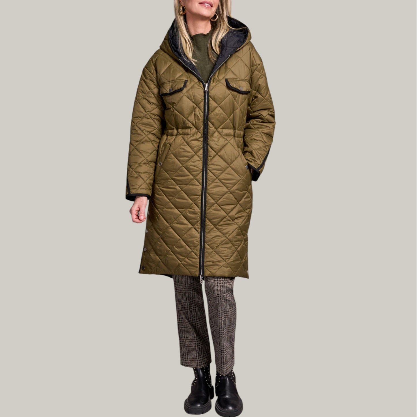 Tribal - Reversible Puffer Coat With Hood