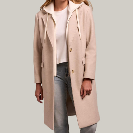 Tribal - Trench Coat With Hoodie