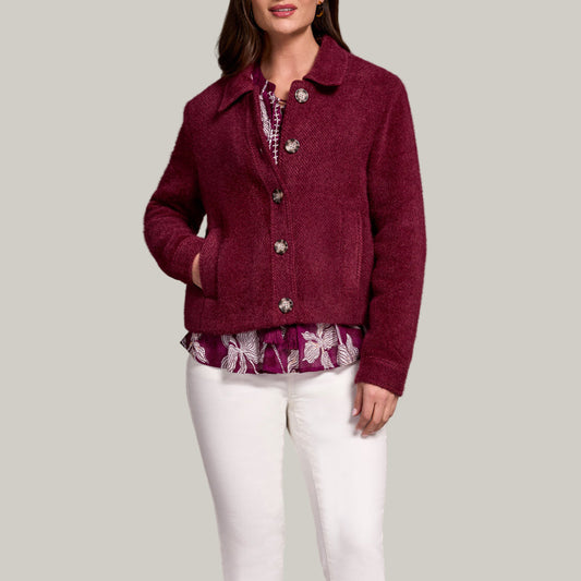 Tribal - Long Sleeve Button Front Lined Jacket
