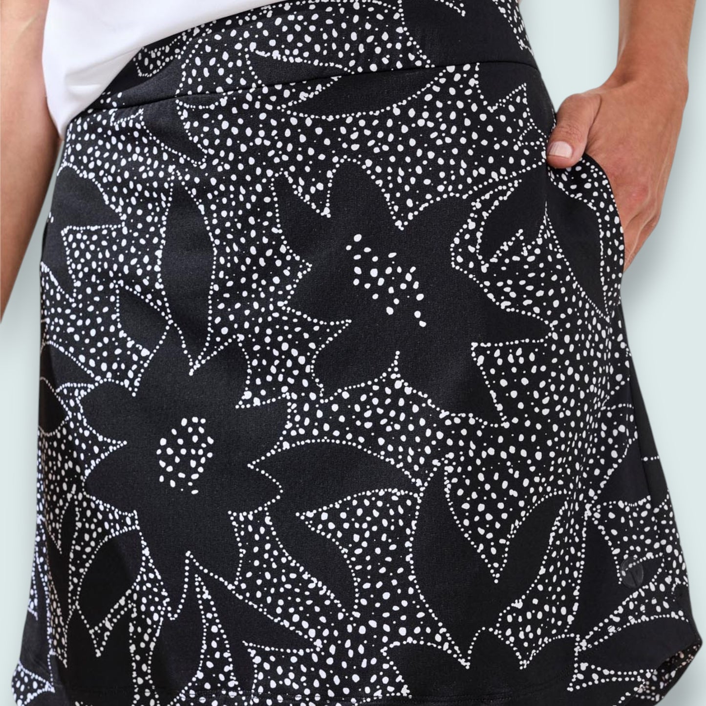 Tribal - Midnight Bloom Printed Skort