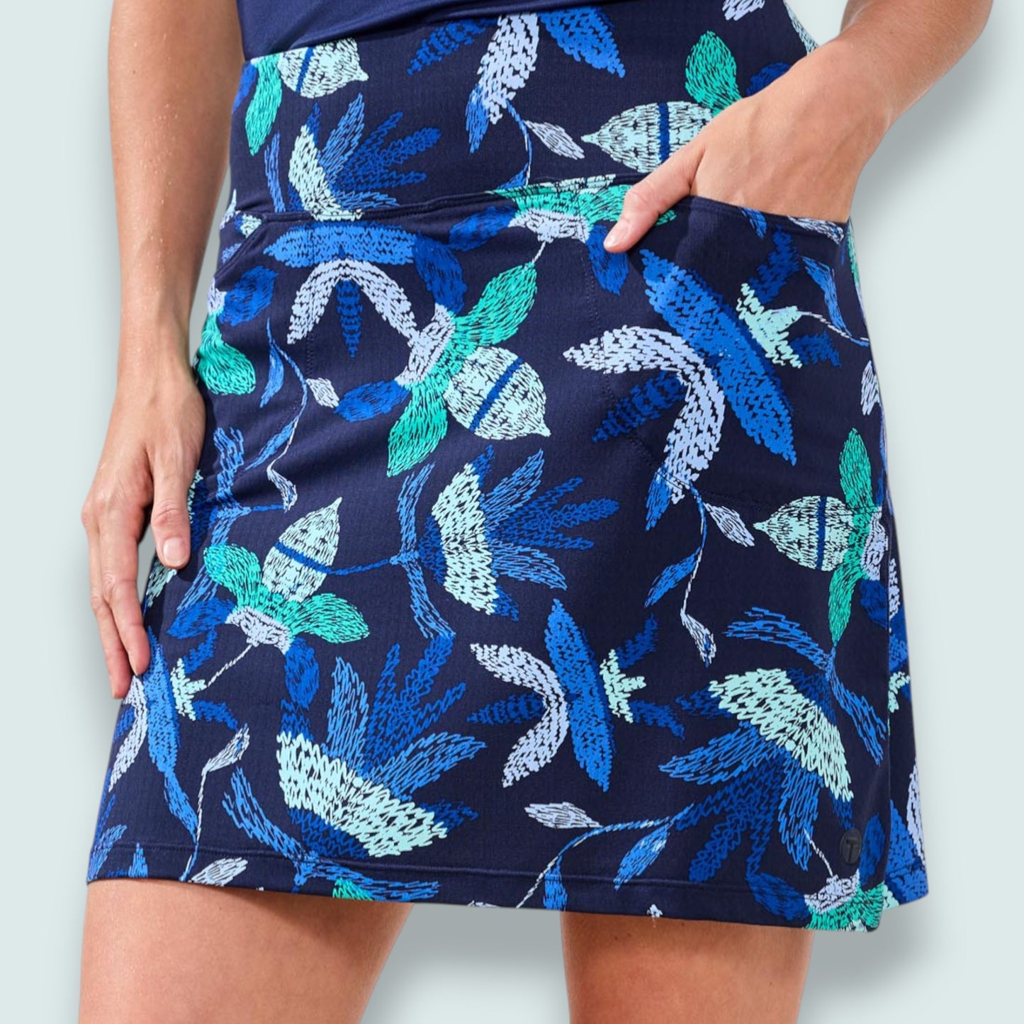 Tribal - Blue Surf High-Performance Skort