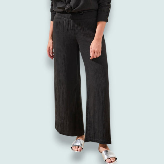 Tribal - Textured Gauze Wide-Leg Pant