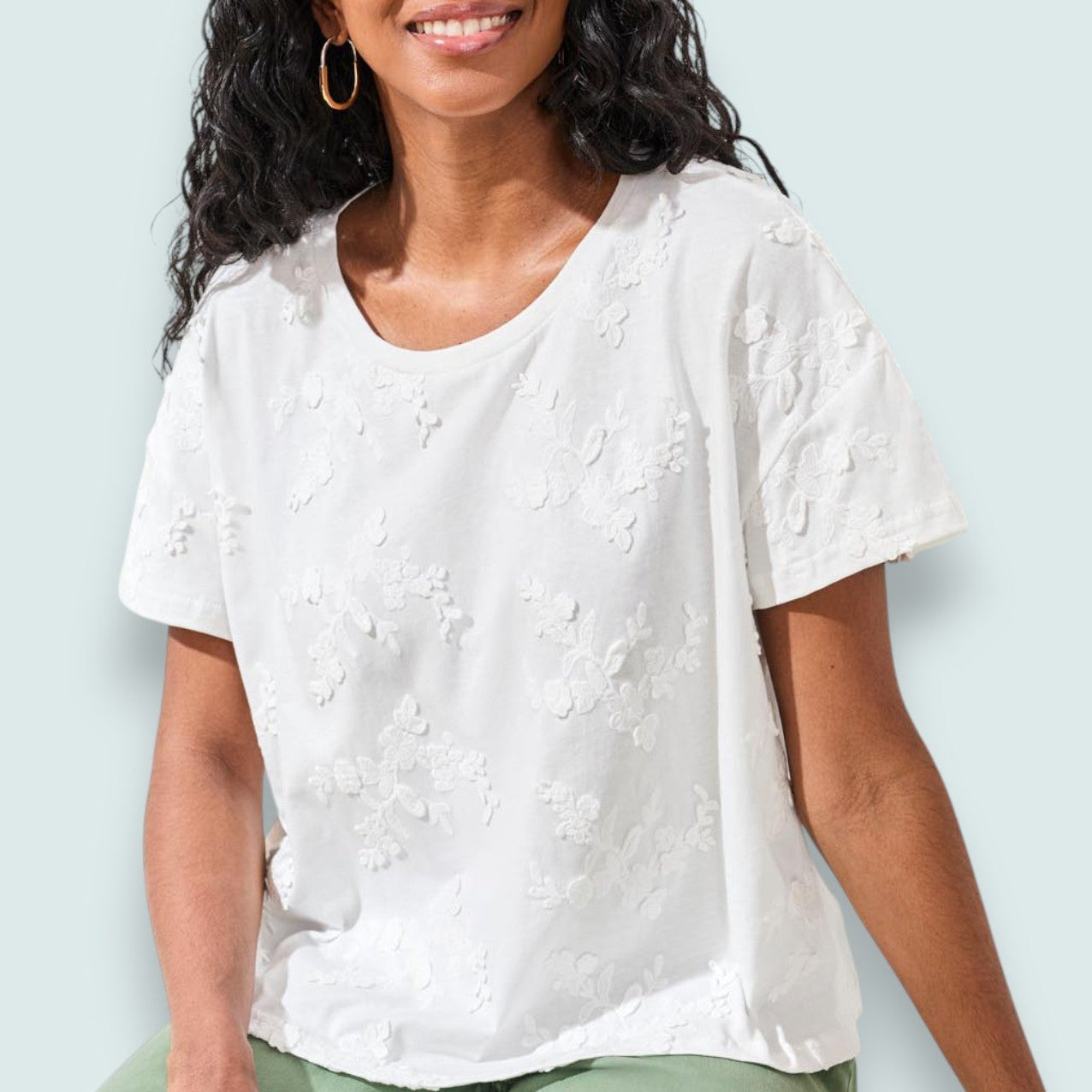 Tribal - Blossom Embroidered Tee