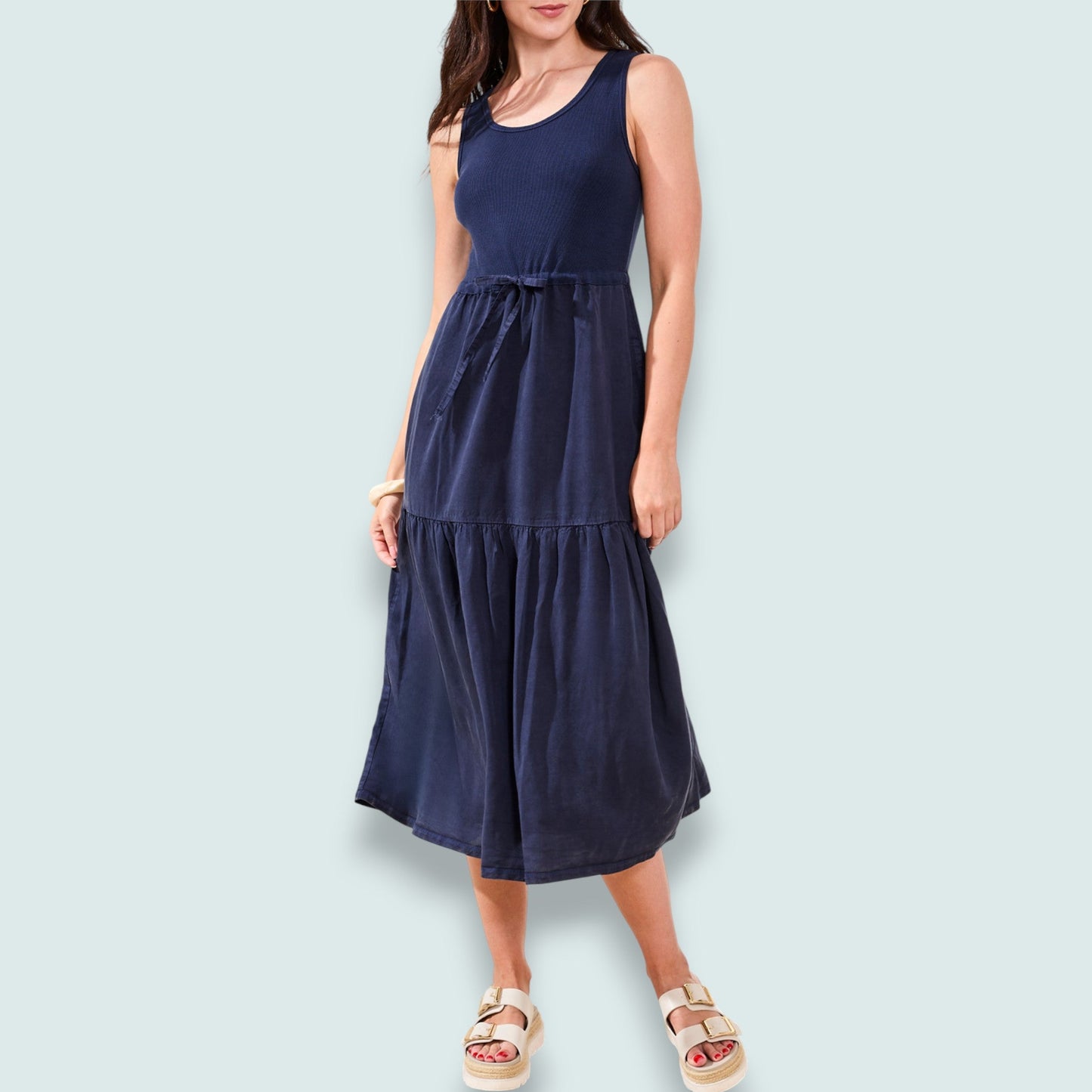 Tribal - Everyday Tiered Tank Midi Dress