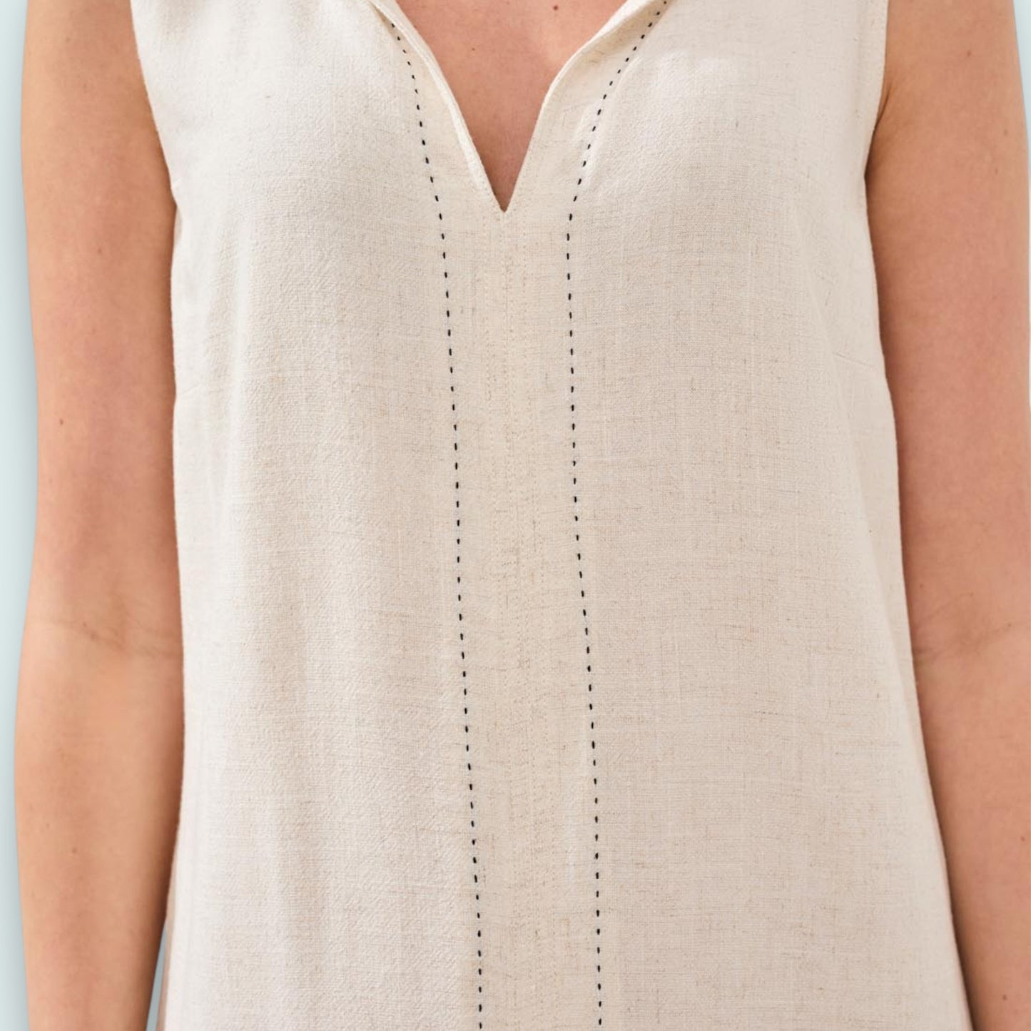 Tribal - Saddle Stitch Sleeveless Shift Dress