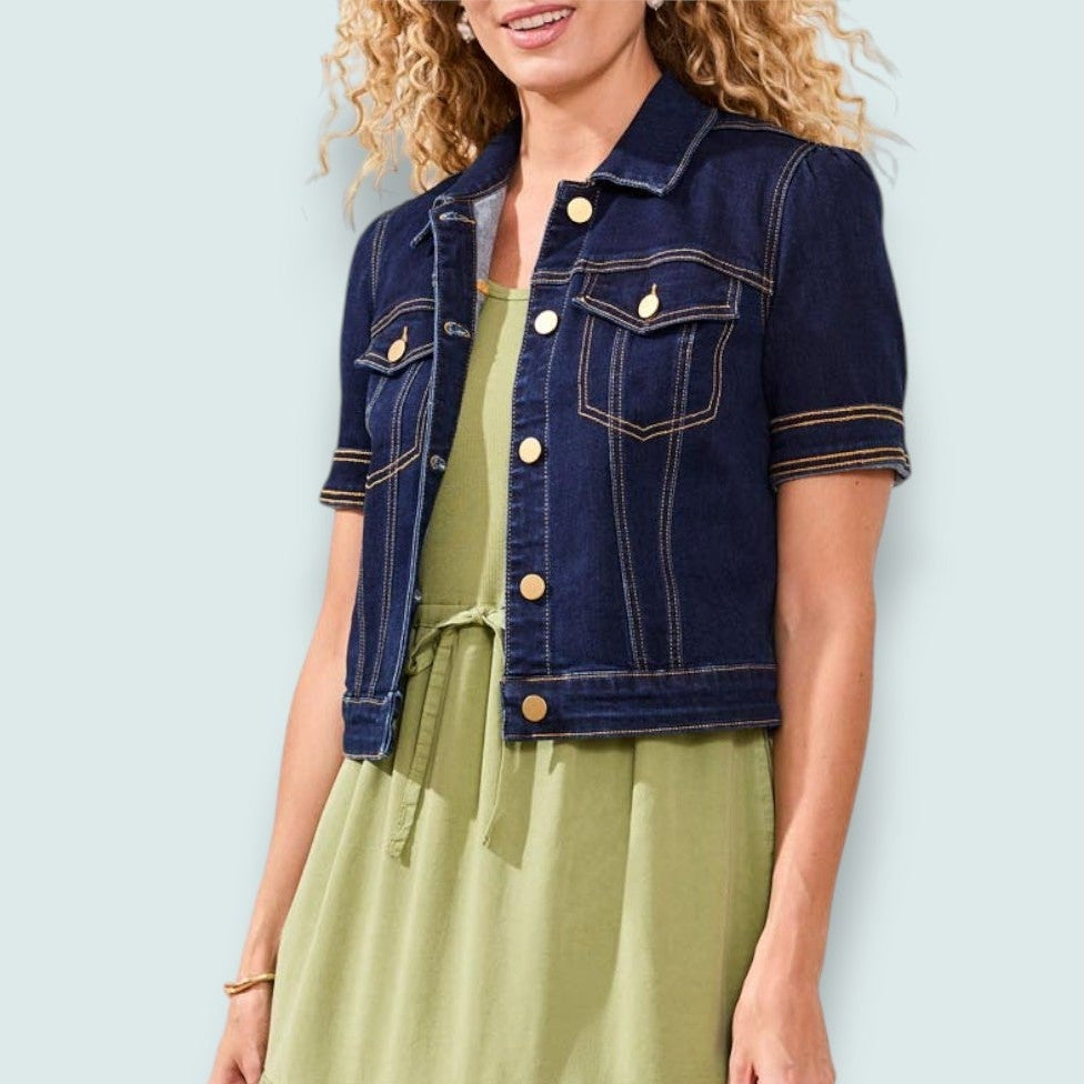 Tribal - Classic Short Sleeve Denim Jacket