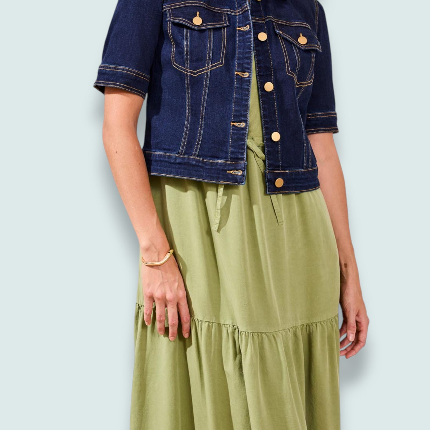 Tribal - Classic Short Sleeve Denim Jacket