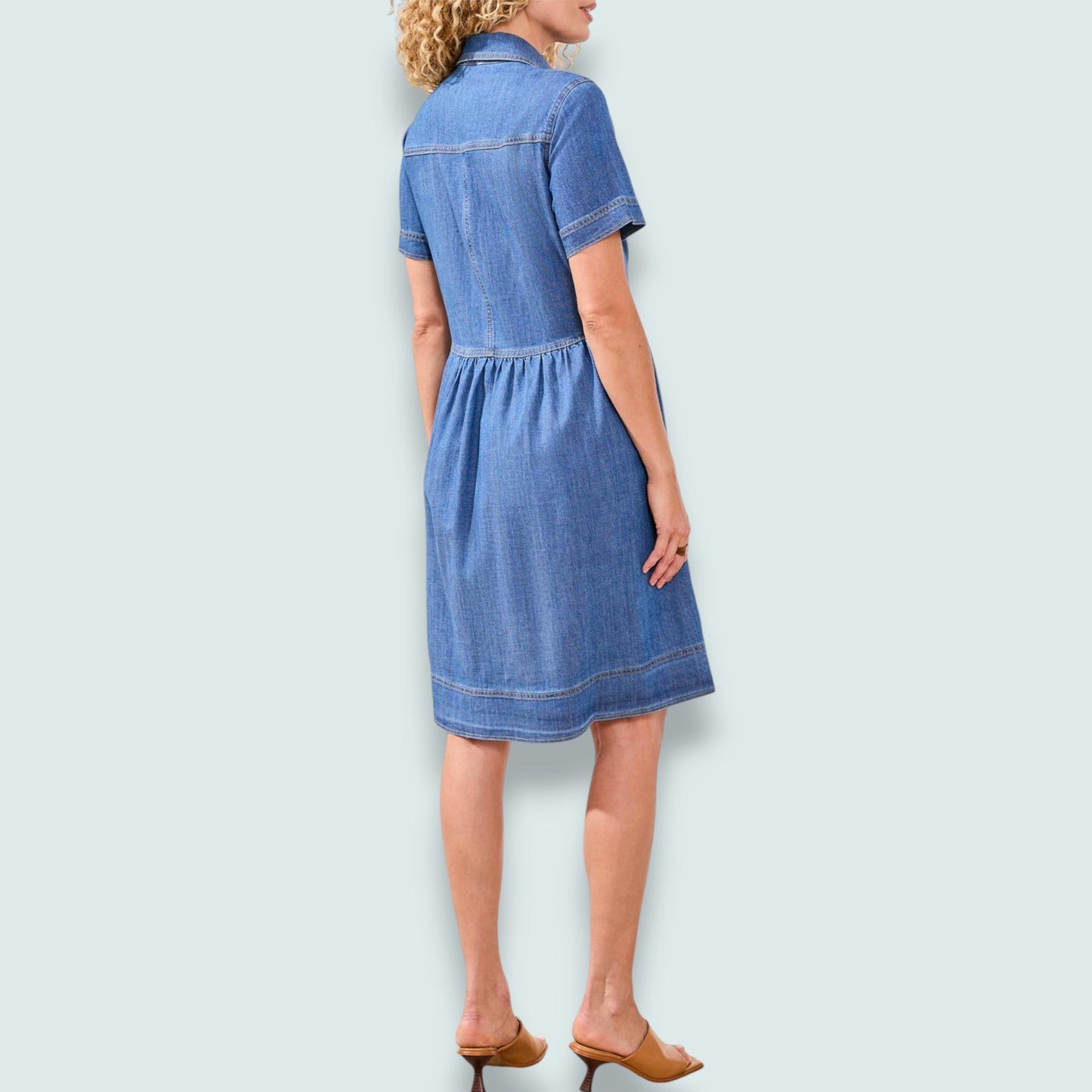 Tribal - Button-Front Chambray Shirt Dress