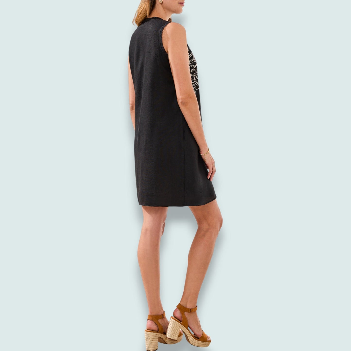 Tribal - Embroidered Floral Sleeveless Dress