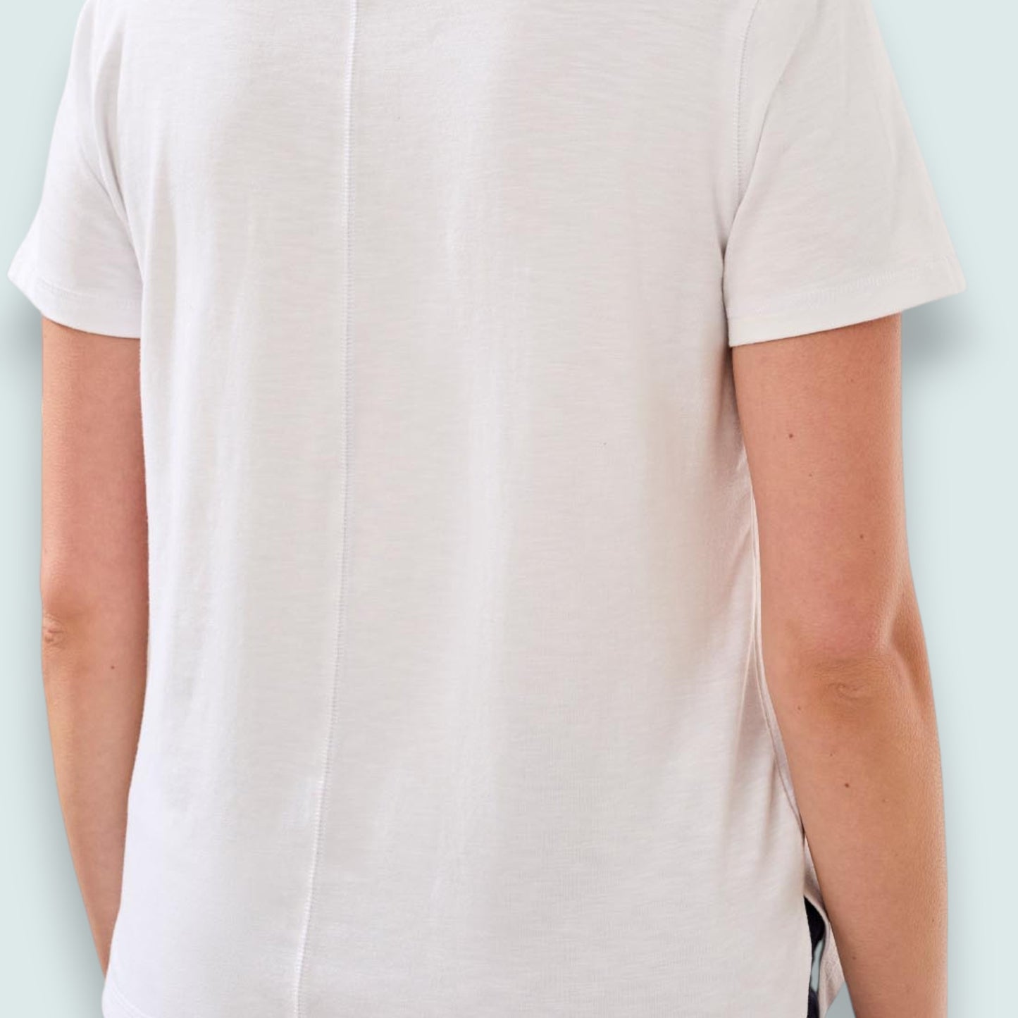 Tribal - Slub Knit V-Neck Top With Double Trim