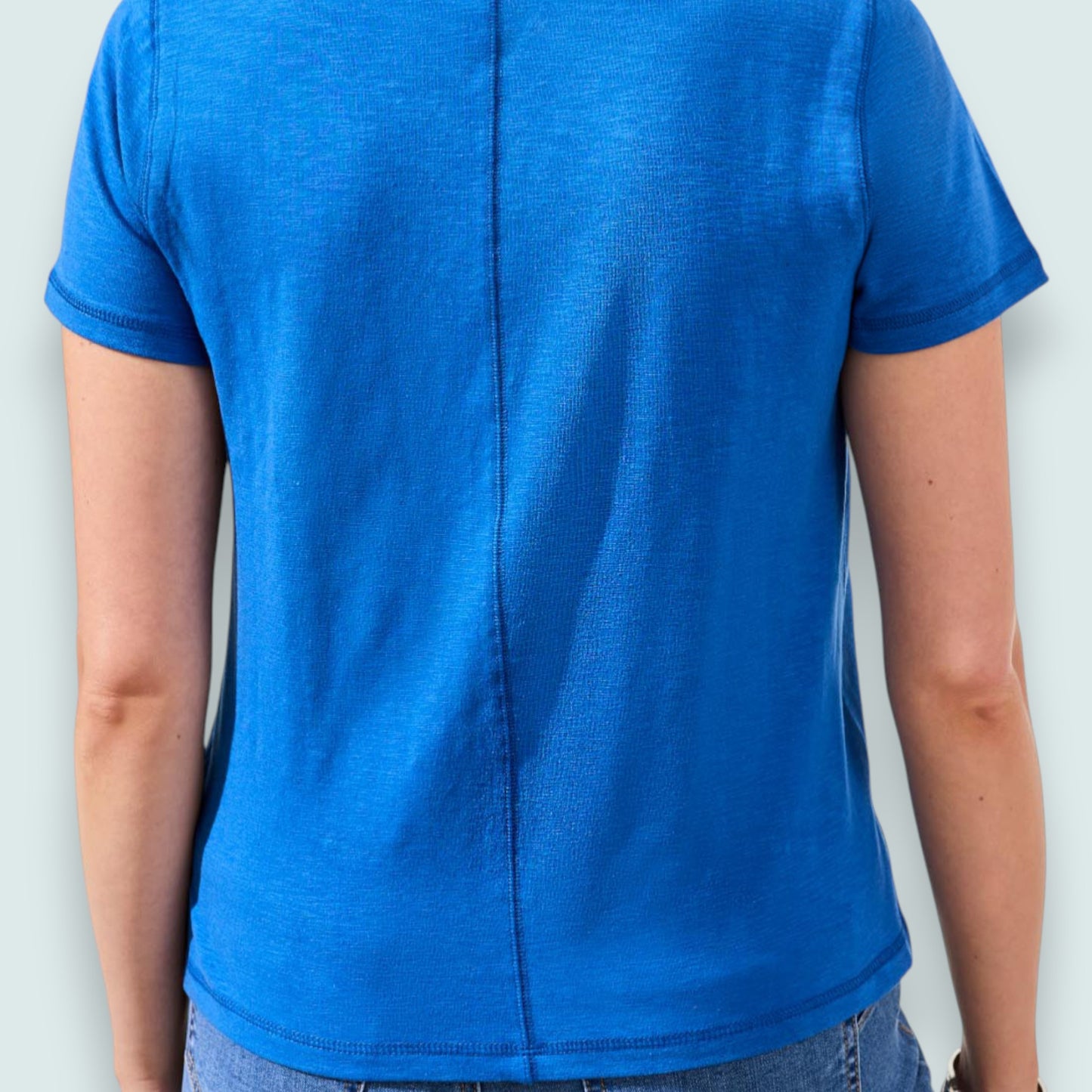 Tribal - Slub Knit V-Neck Top With Double Trim