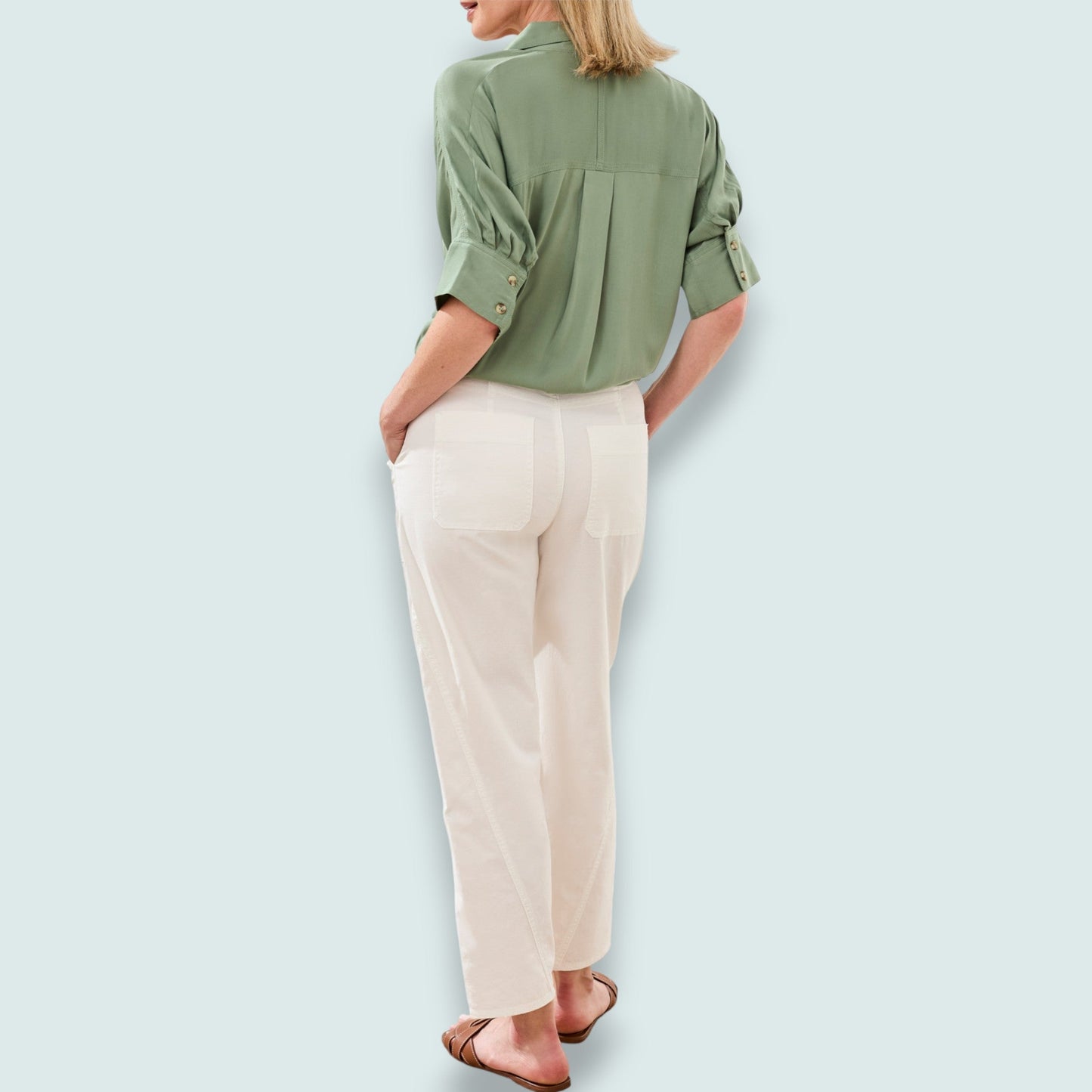 Tribal - Stretch Slub Barrel Ankle Pant