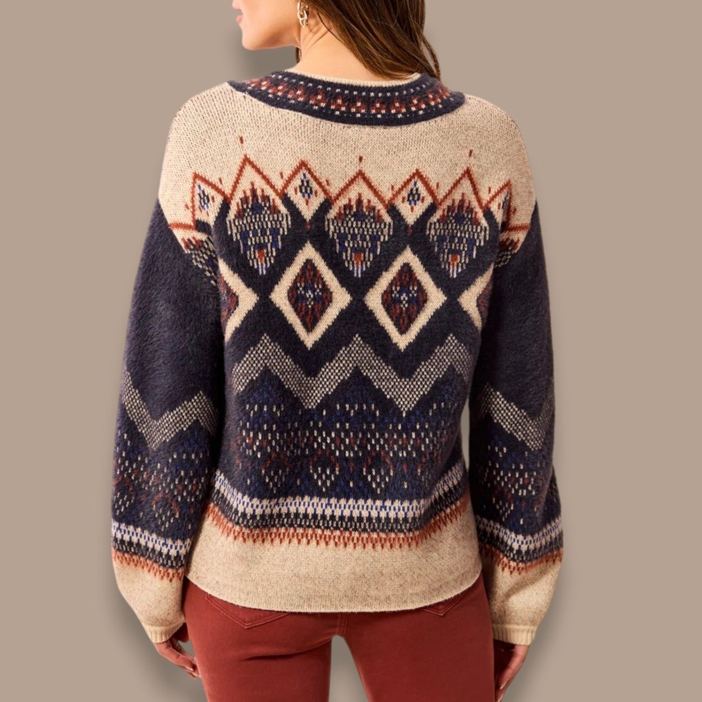 Tribal - Nordic Diamond Crew Neck Sweater