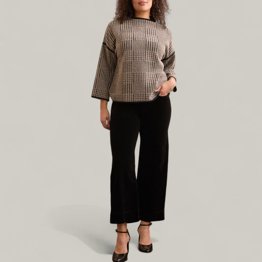 Tribal - 3/4 Sleeve Mock Neck Sweater