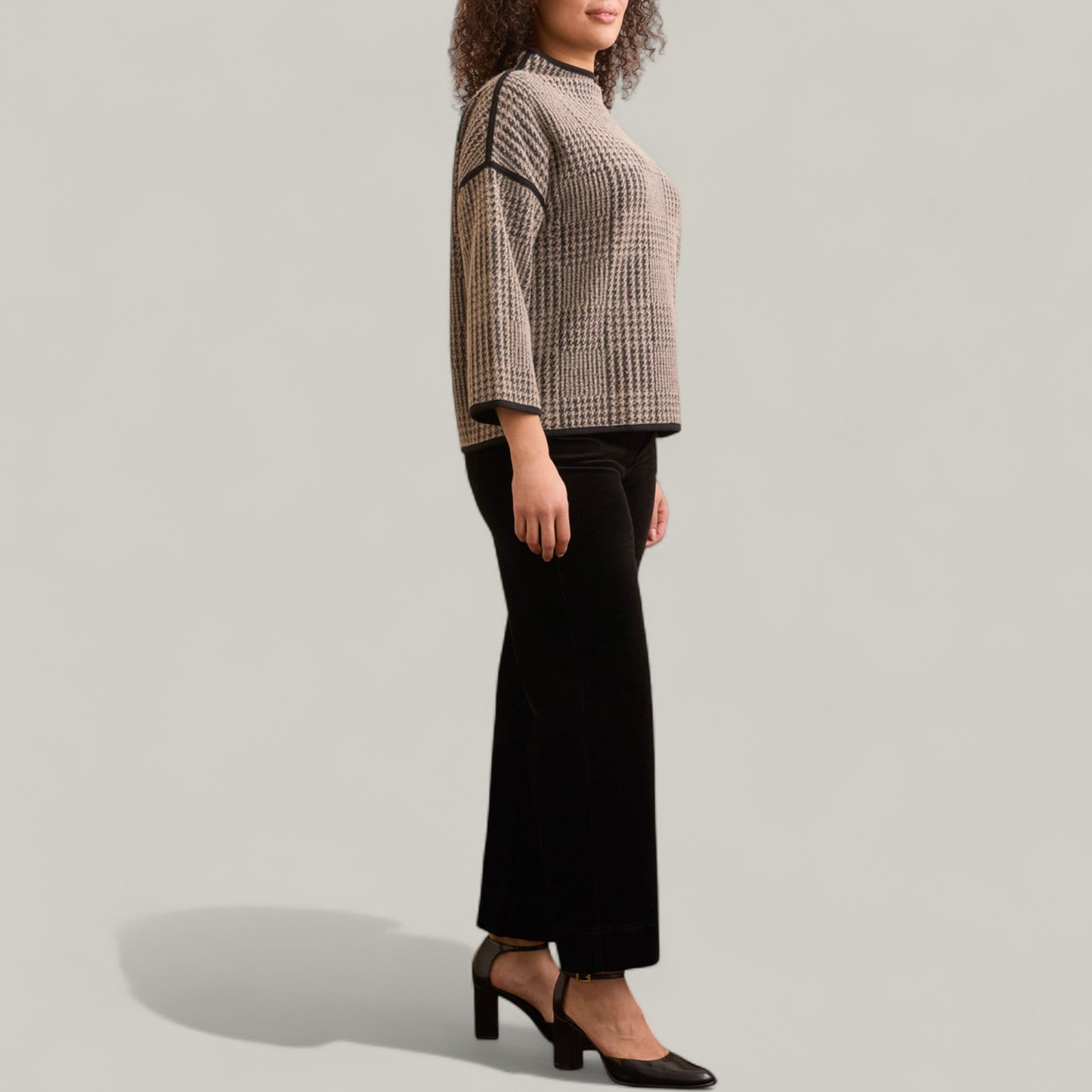 Tribal - 3/4 Sleeve Mock Neck Sweater