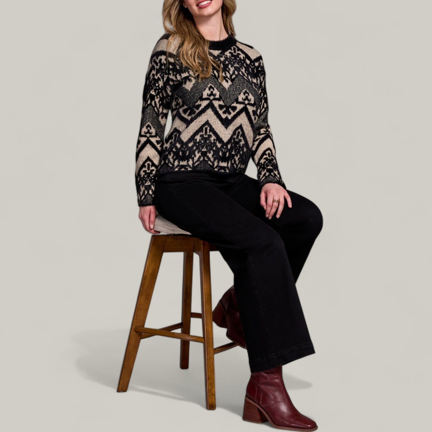 Tribal - Long Sleeve Crew Neck Sweater