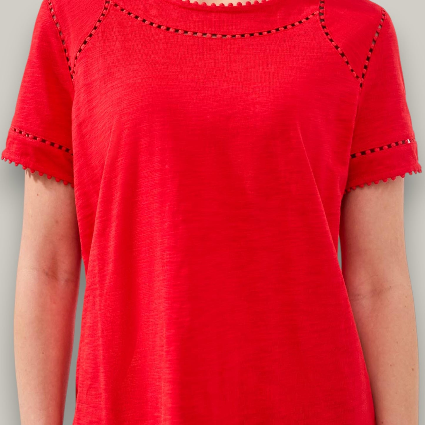 Tribal - Eyelet Trim Summer Tee