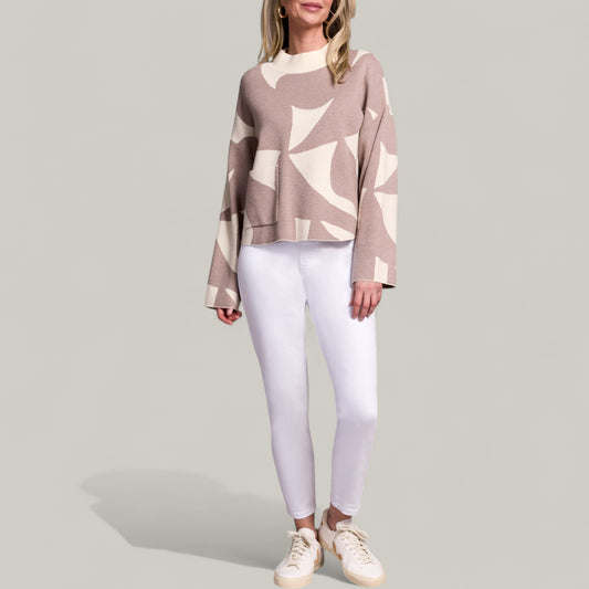 Tribal - Mock Neck Sweater With Pocket