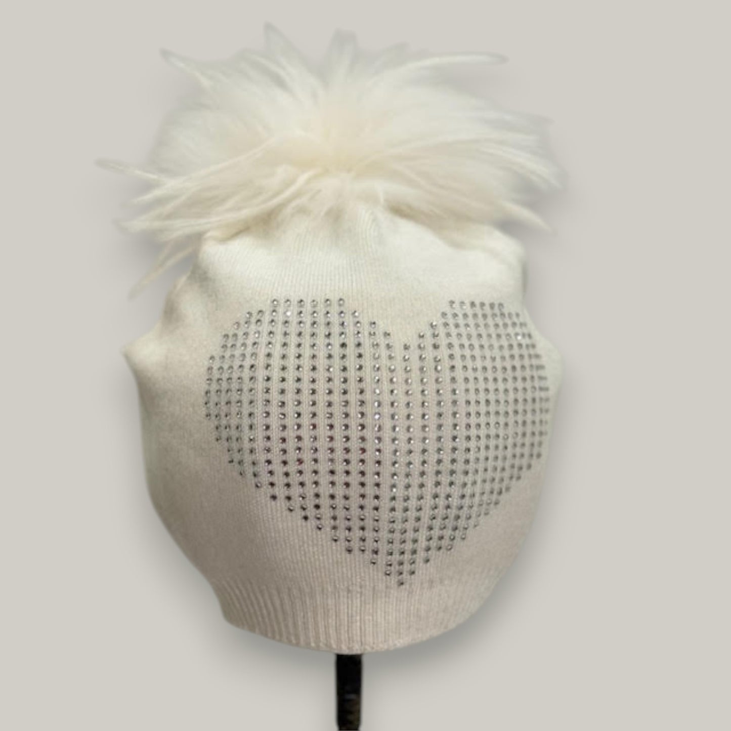 Audrey's - Crystal Full Heart Pom-Pom Hat