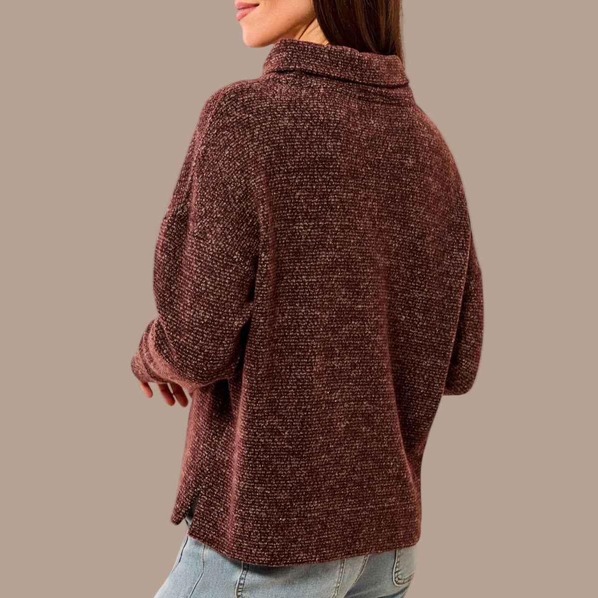 Tribal - Long Sleeve Funnel Neck Sweater