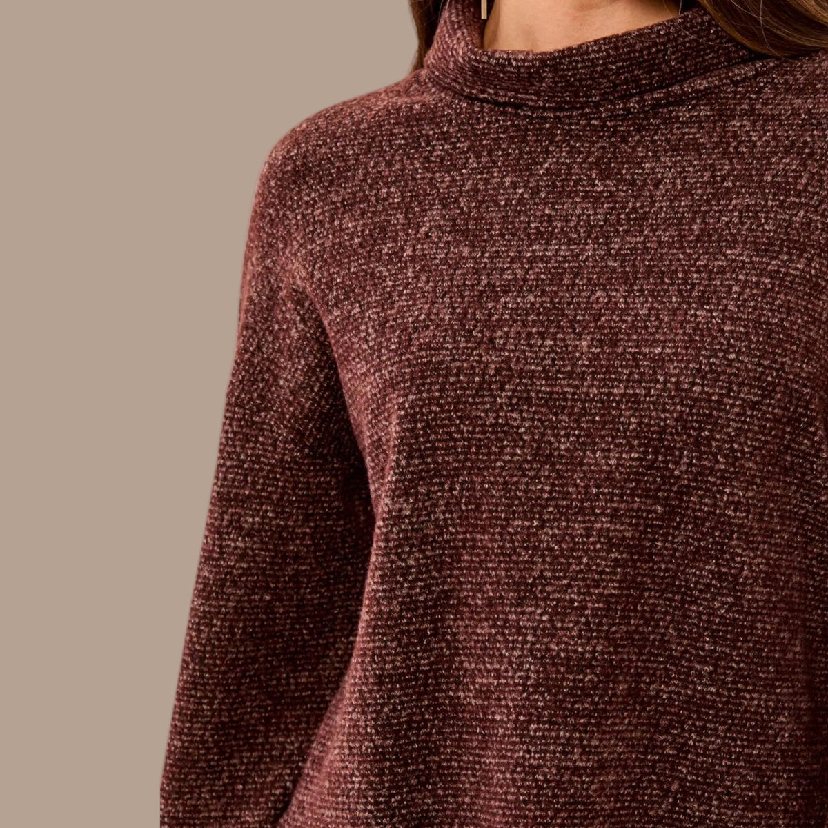 Tribal - Long Sleeve Funnel Neck Sweater