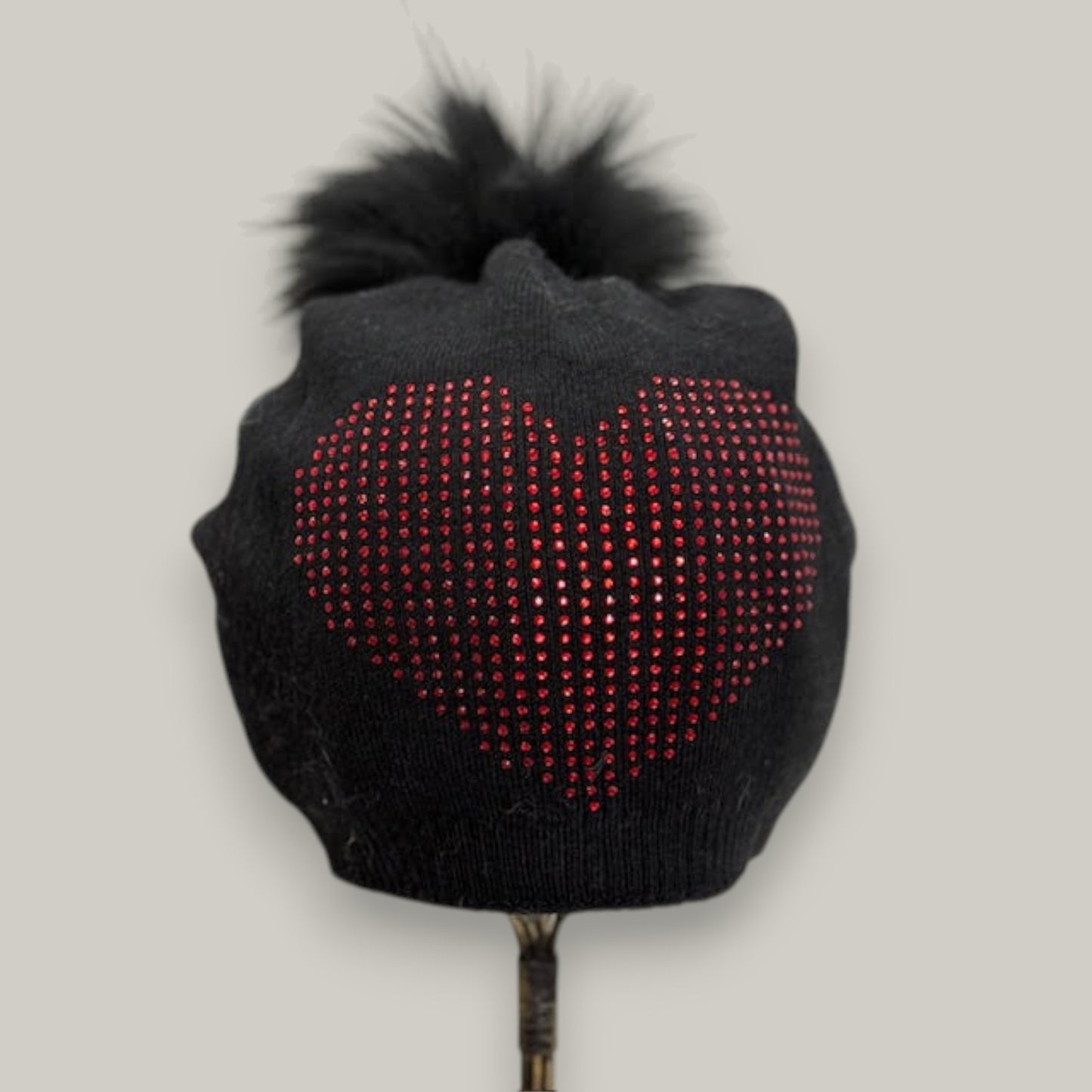 Audrey's - Crystal Full Heart Pom-Pom Hat