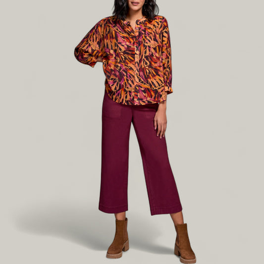 Tribal - Flowy Dolman Sleeve Blouse