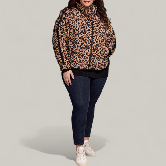 Tribal - Lightweight Drop Shoulder Quilted Puffer Jacket (Plus Size)