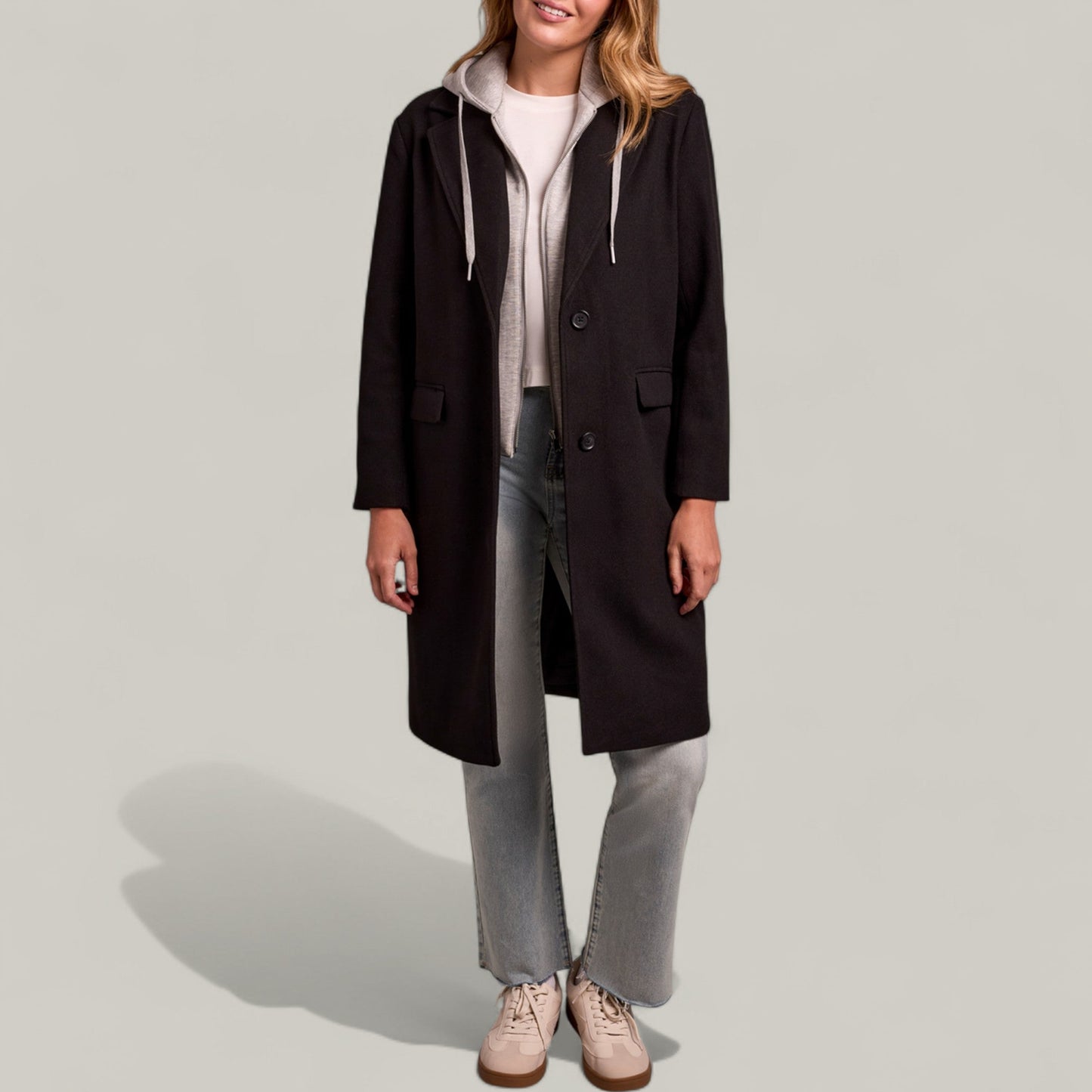 Tribal - Trench Coat With Hoodie
