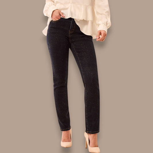 Tribal - Sophia Curvy Straight-Leg Jeans With Glitz