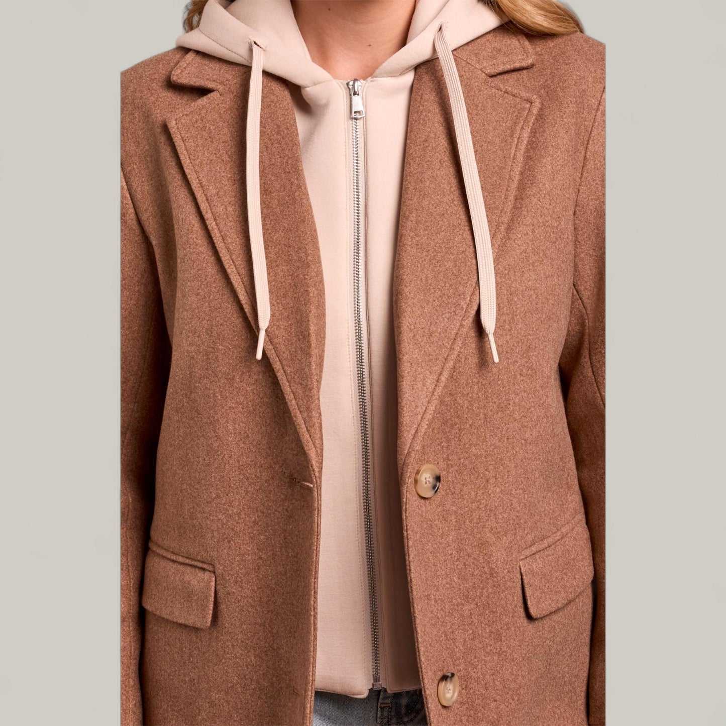 Tribal - Trench Coat With Hoodie
