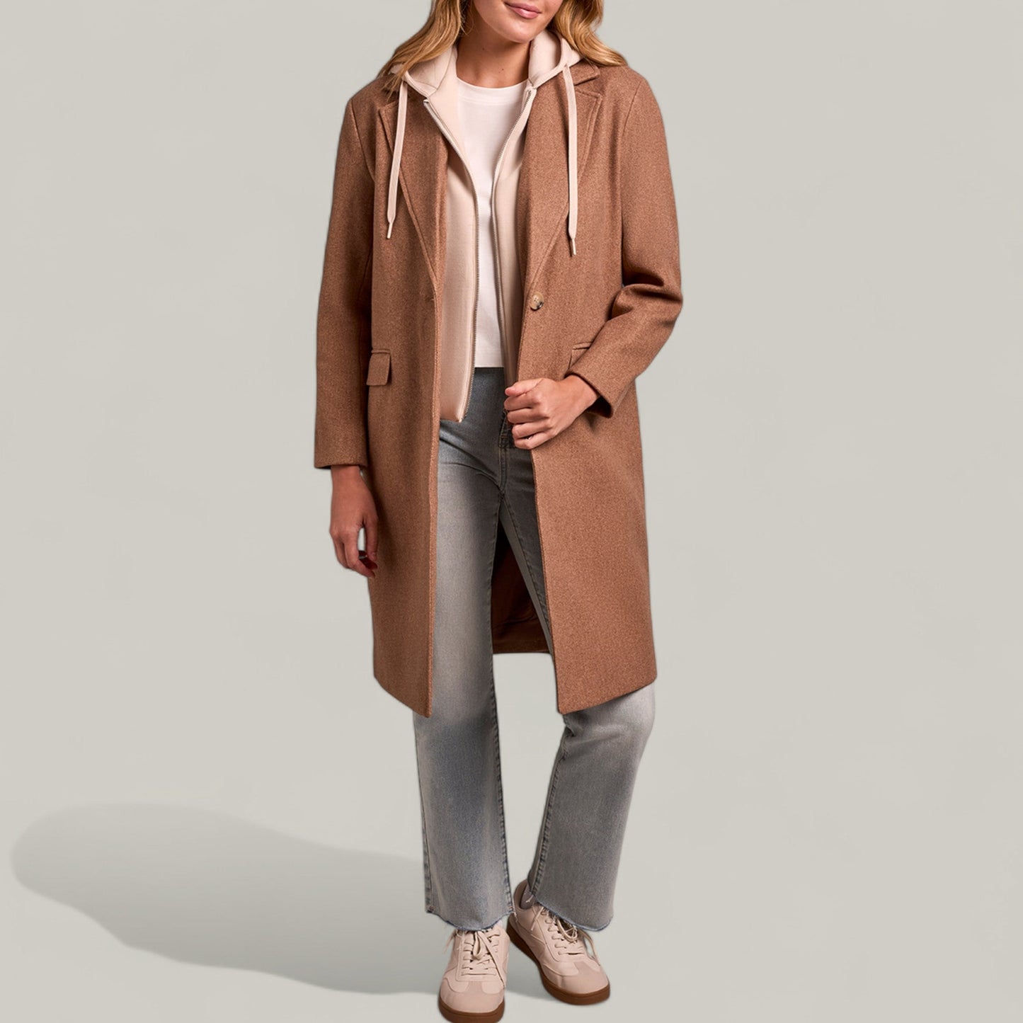 Tribal - Trench Coat With Hoodie