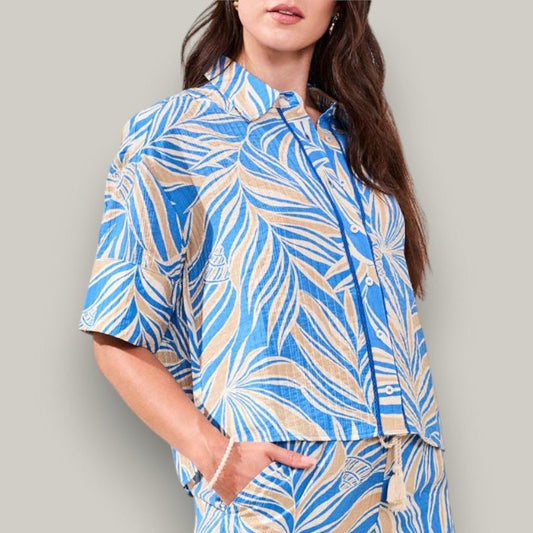 Tribal - Tropical Breeze Button Blouse