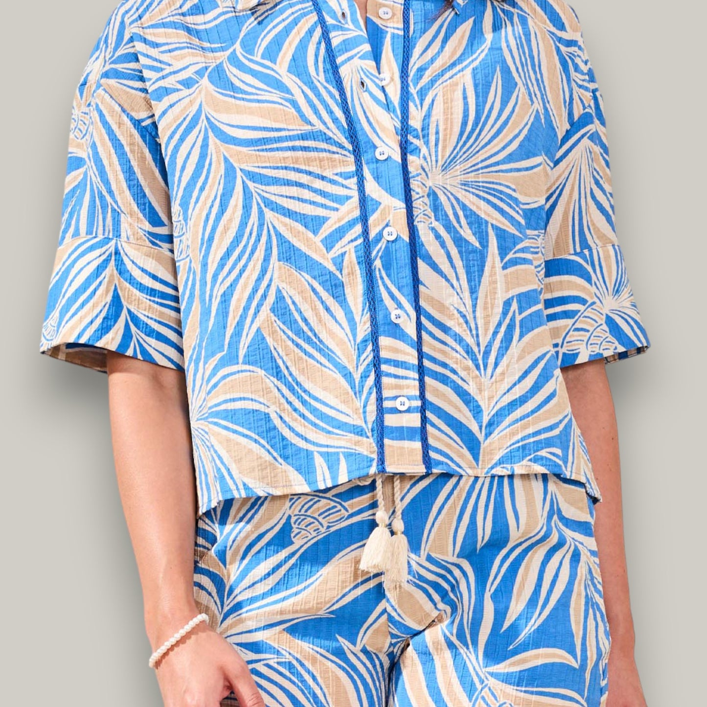 Tribal - Tropical Breeze Button Blouse