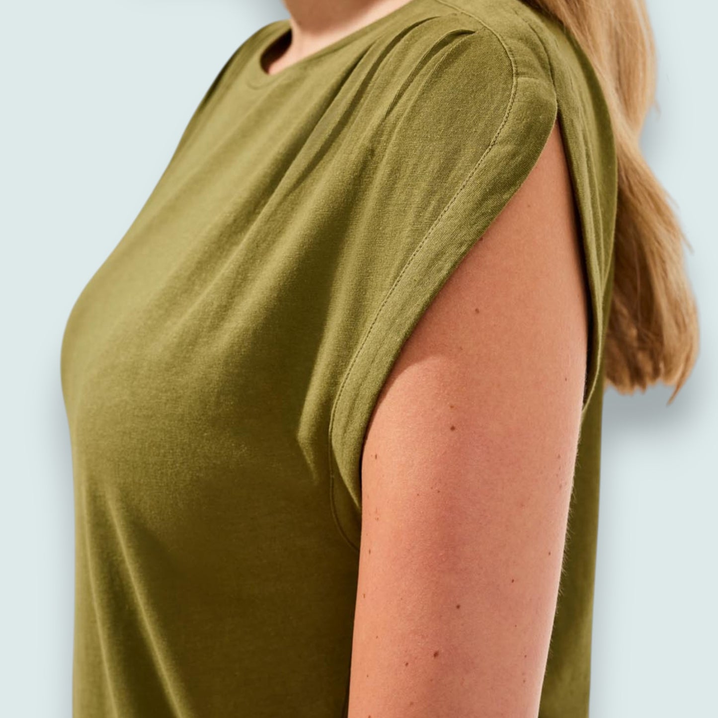 Tribal - Boat Neck Cap Sleeve Top