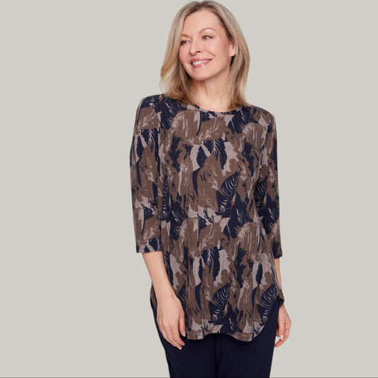 Lasania - Round Hem Patterned Top