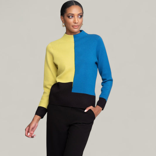 Alison Sheri - Colour Block Embellished Sweater