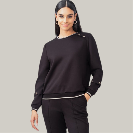 Elena Wang - Pullover Sweater With Eyelet Details