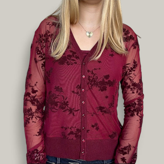 FDJ - Two Piece Mesh Cardigan Set